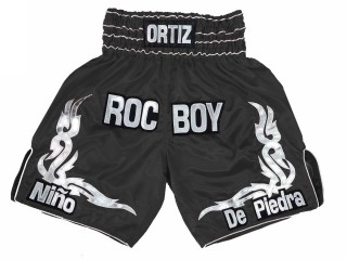 Shorts Boxe Anglaise Personnalisé : KNBXCUST-2041-Noir